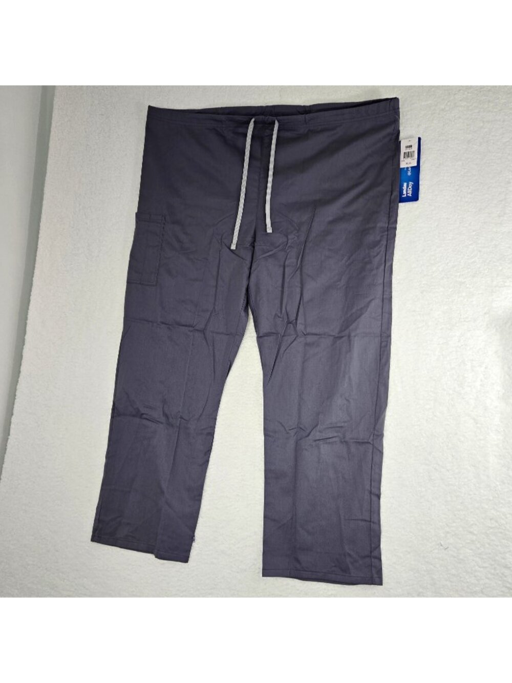 Landau All Day Unisex Fit Gray Scrub Pants XL Drawstring Pockets Stretch M114829